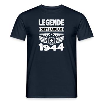 Januar 1944 Legende seit 80 Jahren Mann Frau - Männer T-Shirt - Navy - Vorne - AI Model Male 178 light (178cm)