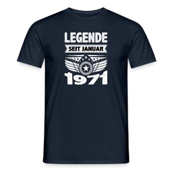 Januar 1971 Legende seit 53 Jahren Mann Frau - Männer T-Shirt - Navy - Vorne - AI Model Male 178 light (178cm)
