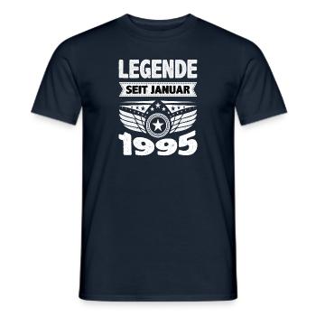 Januar 1995 Legende seit 29 Jahren Mann Frau - Männer T-Shirt - Navy - Vorne - AI Model Male 178 light (178cm)