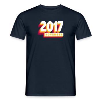 November 2017 6 Jahren Mann Frau Geburtstag - Männer T-Shirt - Navy - Vorne - AI Model Male 178 light (178cm)