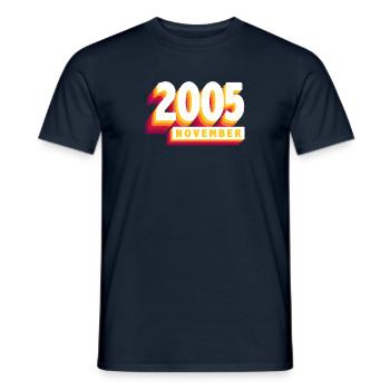 November 2005 18 Years Man Wife Birthday - Men's T-Shirt - navy - Front - AI Model Male 178 light (178cm)