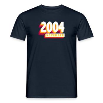 Novembre 2004 19 Ans Homme Femme Anniversaire - T-shirt homme - marine - Devant - AI Model Male 178 light (178cm)