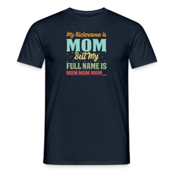Mignon maman maman fête des mères anniversaire cadeau Vintage - T-shirt homme - marine - Devant - AI Model Male 178 light (178cm)