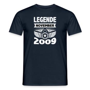 November 2009 Legende seit 14 Jahren Mann Frau - Männer T-Shirt - Navy - Vorne - AI Model Male 178 light (178cm)