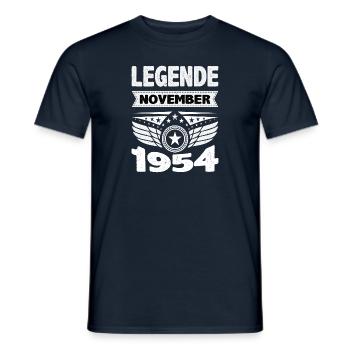 Novembre 1954 Légende depuis 69 ans Homme Femme - T-shirt homme - marine - Devant - AI Model Male 178 light (178cm)
