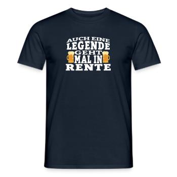 Ruhestand Auch eine Legende geht mal in Rente mit - Männer T-Shirt - Navy - Vorne - AI Model Male 178 light (178cm)