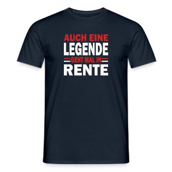 Ruhestand Auch eine Legende geht mal in Rente in - Männer T-Shirt - Navy - Vorne - AI Model Male 178 light (178cm)