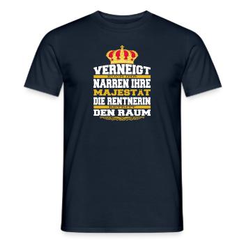 Inclinez-vous, imbéciles, le retraité entre dans la - T-shirt homme - marine - Devant - AI Model Male 178 light (178cm)