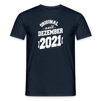 December 2021 Original for 2 years Man Woman - Men's T-Shirt - navy - Front - AI Model Male 178 light (178cm)