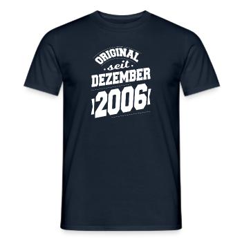 December 2006 Original for 17 years Man Woman - Men's T-Shirt - navy - Front - AI Model Male 178 light (178cm)
