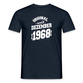 Dezember 1968 Original seit 55 Jahren Mann Frau - Männer T-Shirt - Navy - Vorne - AI Model Male 178 light (178cm)