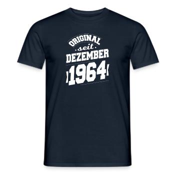 Dezember 1964 Original seit 59 Jahren Mann Frau - Männer T-Shirt - Navy - Vorne - AI Model Male 178 light (178cm)