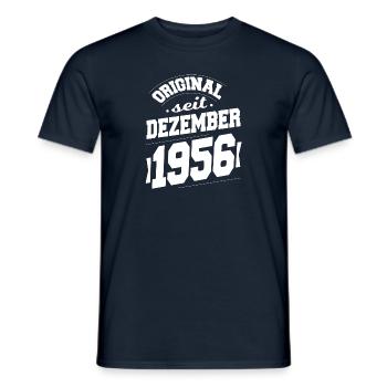 Décembre 1956 Original pour 67 ans homme femme - T-shirt homme - marine - Devant - AI Model Male 178 light (178cm)