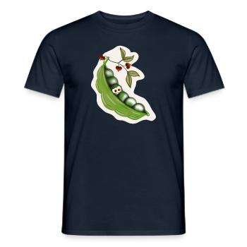 Erbsen - Männer T-Shirt - Navy - Vorne - AI Model Male 178 light (178cm)