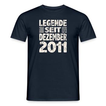 December 2011 Legend for 12 years man woman - Men's T-Shirt - navy - Front - AI Model Male 178 light (178cm)