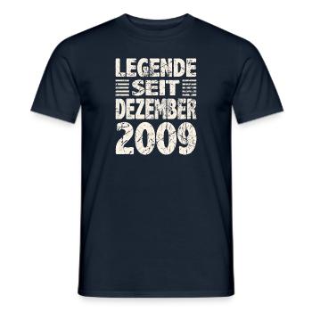 December 2009 Legend for 14 years man woman - Men's T-Shirt - navy - Front - AI Model Male 178 light (178cm)