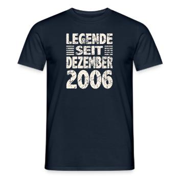 December 2006 Legend for 17 years man woman - Men's T-Shirt - navy - Front - AI Model Male 178 light (178cm)