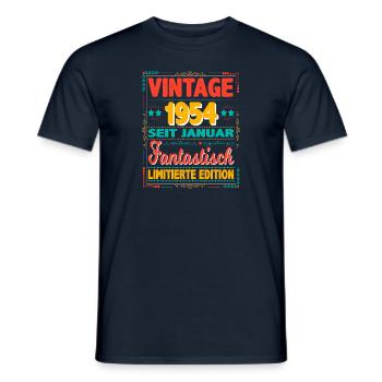 Januar 1954 Vintage Fantastisch 70 Jahren Mann - Männer T-Shirt - Navy - Vorne - AI Model Male 178 light (178cm)