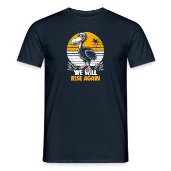 Dodo Vogel Design - We Will Rise Again - Männer T-Shirt - Navy - Vorne - AI Model Male 178 light (178cm)