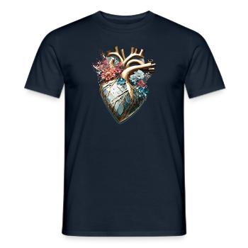 Heart / Mother's Day / Love / Holidays / Love - Men's T-Shirt - navy - Front - AI Model Male 178 light (178cm)