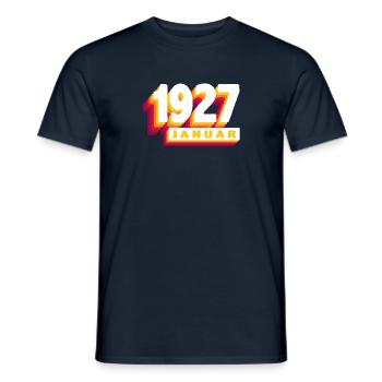 January 1927 0 97 years Man Woman Birthday - Men's T-Shirt - navy - Front - AI Model Male 178 light (178cm)
