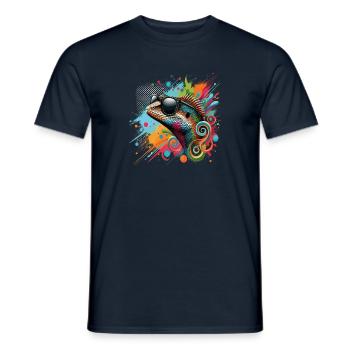 Lustige Echsen Kleidung – Trendige Mode für - Männer T-Shirt - Navy - Vorne - AI Model Male 178 light (178cm)
