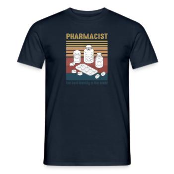 Future Vintage Retro Pharmacist Pharmacy Tech - Men's T-Shirt - navy - Front - AI Model Male 178 light (178cm)