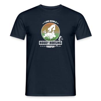 Hobby Horsing Europe | Pro Europe - T-shirt homme - marine - Devant - AI Model Male 178 light (178cm)