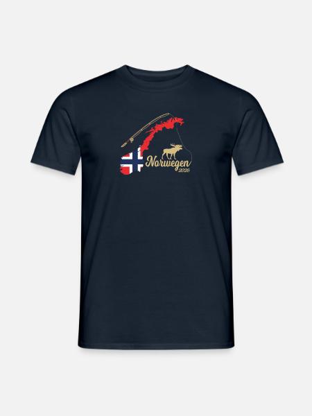 Norwegen 2026 Wildnis Erlebnis - Männer T-Shirt - Navy