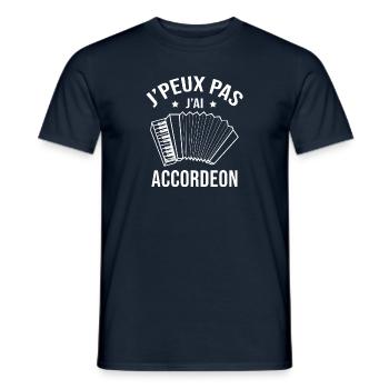 Je Peux Pas J Ai Accordéon - T-shirt homme - marine - Devant - AI Model Male 178 light (178cm)