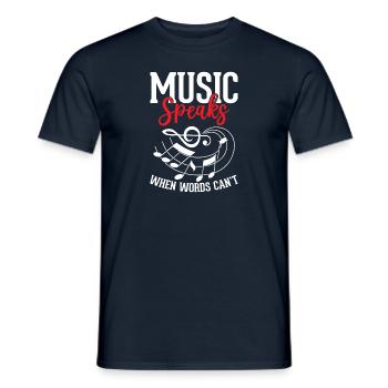 Musik & Noten - Männer T-Shirt - Navy - Vorne - AI Model Male 178 light (178cm)