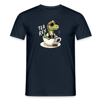 Tea Rex Dinosaurier Tyrannosaurus Rex Dirndl - Männer T-Shirt - Navy - Vorne - AI Model Male 178 light (178cm)
