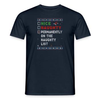 Belle liste de coquins ? En permanence sur la liste des vilains - T-shirt homme - marine - Devant - AI Model Male 178 light (178cm)