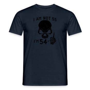 J’ai 54 ans et majeur - 55e anniversaire - T-shirt homme - marine - Devant - AI Model Male 178 light (178cm)