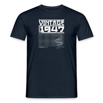 Dragon Legacy Since 1947 - 78e anniversaire Samouraï - T-shirt homme - marine - Devant - AI Model Male 178 light (178cm)