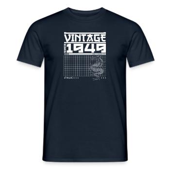 Drachengeist seit 1949 - Vermächtnis zum 76. Geburtstag - Männer T-Shirt - Navy - Vorne - AI Model Male 178 light (178cm)