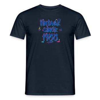 Vintage Since 1955 Graffiti Glitch 70ème anniversaire - T-shirt homme - marine - Devant - AI Model Male 178 light (178cm)