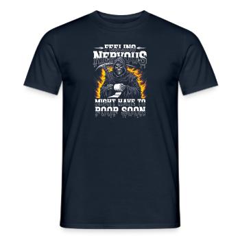 Intestin irritable Syndrom Faucheur IBS Goth Caca Humour - T-shirt homme - marine - Devant - AI Model Male 178 light (178cm)