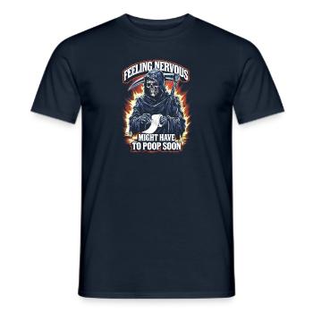 Intestin irritable Syndrom Faucheur IBS Goth Caca Humour - T-shirt homme - marine - Devant - AI Model Male 178 light (178cm)