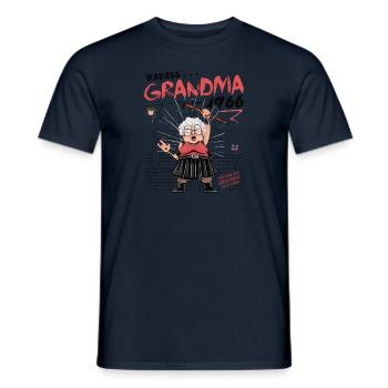 Badass Grandma Since 1966 - Retro Vintage 59 - Männer T-Shirt - Navy - Vorne - AI Model Male 178 light (178cm)