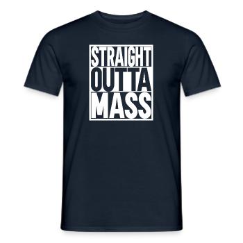 Massachusetts - Men's T-Shirt - navy - Front - AI Model Male 178 light (178cm)