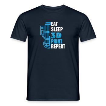 3D Printer Printing 3D Printing Model Builder Gift - Men's T-Shirt - navy - Front - AI Model Male 178 light (178cm)