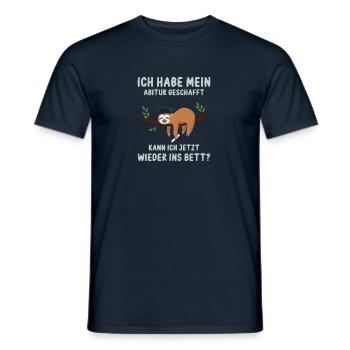 Abitur Geschafft Wieder Bett Abiturient Geschenk - Männer T-Shirt - Navy - Vorne - AI Model Male 178 light (178cm)