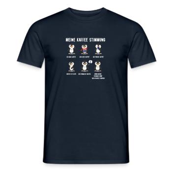 Meine Kaffee Stimmungen Pinguin Geschenk - Männer T-Shirt - Navy - Vorne - AI Model Male 178 light (178cm)