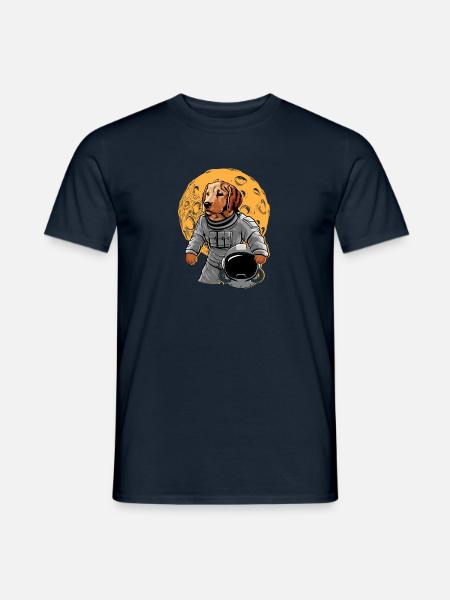 Chien Astronaute Cadeau Espace Chien Espace - T-shirt homme - marine