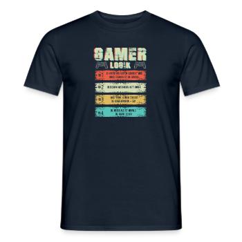 Gamer Logik Gaming Geschenk Videospiele Zocker - Männer T-Shirt - Navy - Vorne - AI Model Male 178 light (178cm)