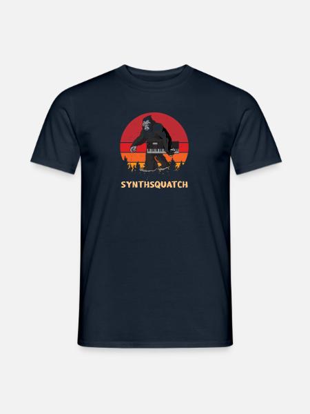 Sasquatch Synthesizer Dj Keyboard Synthsquatch - Männer T-Shirt - Navy