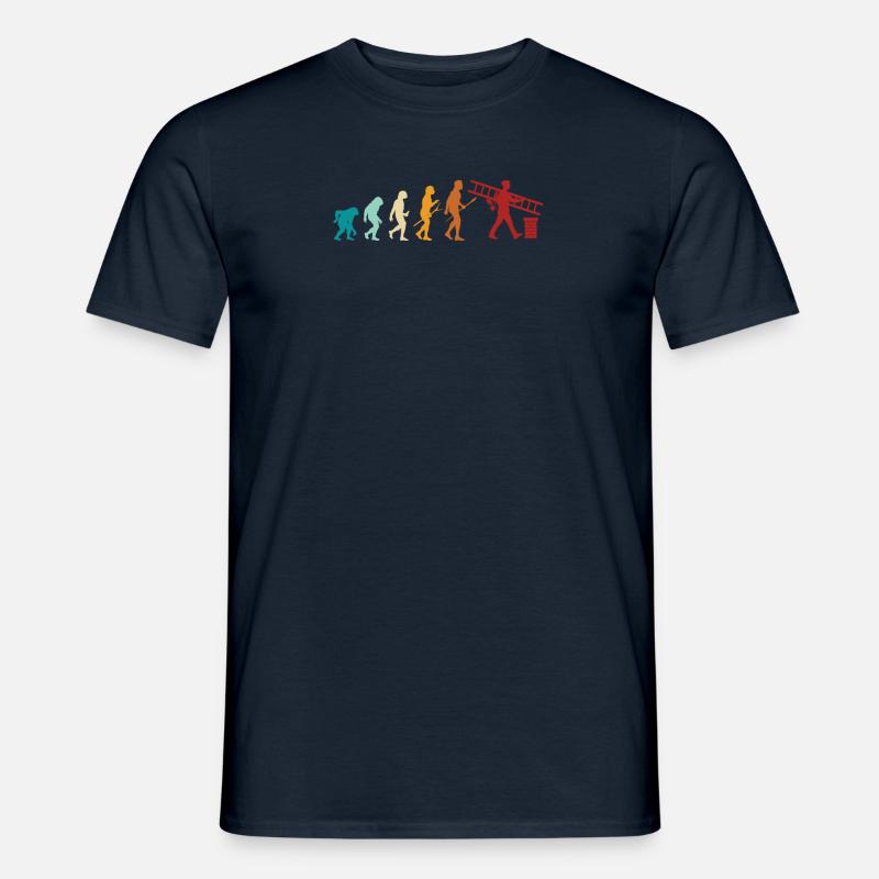 Schornsteinfeger Geschenk Kaminkehrer Evolution - Männer T-Shirt - Navy