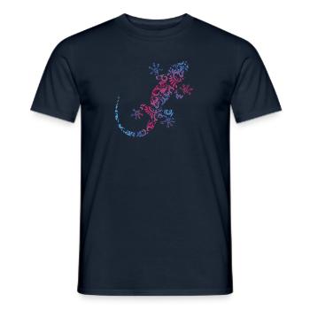 Lizards Reptiles Maori Pattern Chameleon Gecko - Men's T-Shirt - navy - Front - AI Model Male 178 light (178cm)