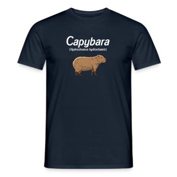 Capybara Gift Idea Cute Capybara Capybara - Men's T-Shirt - navy - Front - AI Model Male 178 light (178cm)